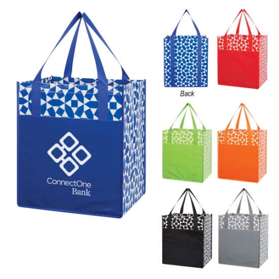 Picture of Non-woven Geometric Shopping Tote Bag