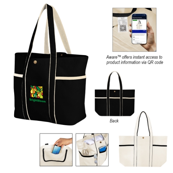 Picture of Aware™ 10 Oz. Recycled Cotton Canvas Tote Bag