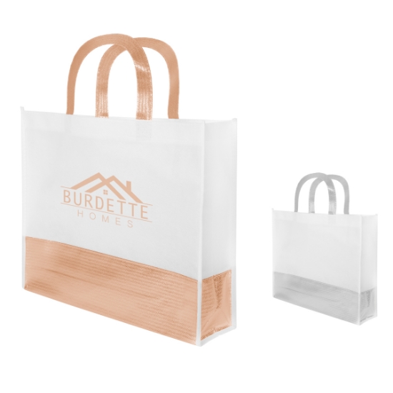 Picture of Flair Metallic Accent Non-woven Tote Bag