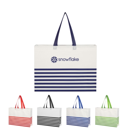 Picture of Non-woven Horizontal Stripe Tote Bag