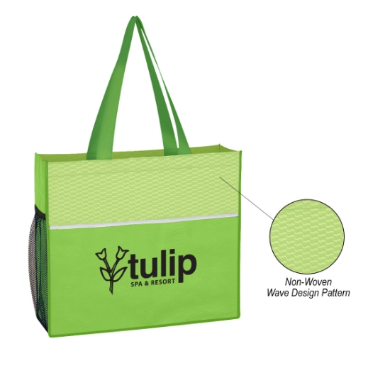Picture of Non-woven Wave Design Tote Bag