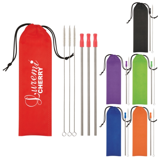 Picture of 3- Pack Stainless Steel Straw Kit