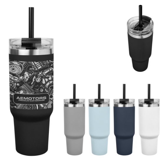 Picture of 40 Oz. Full Laser Naomi Intrepid Stainless Steel Tumbler