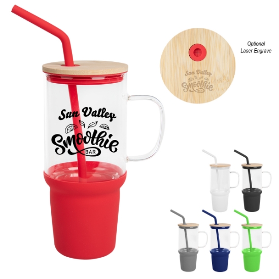 Picture of 32 Oz. Evelyn Glass Tumbler With Handle