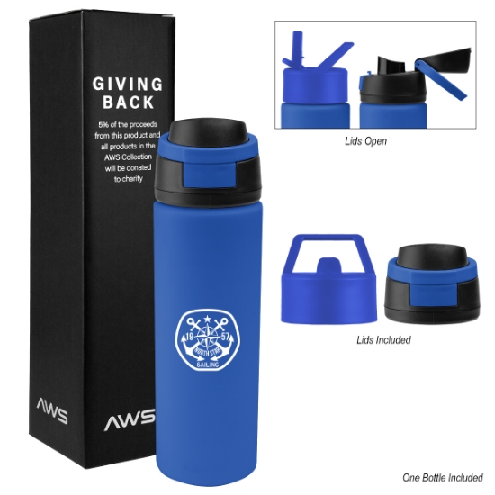 Picture of Aws 24 Oz. Pop Sip Recycled Stainless Steel Bottle Kit