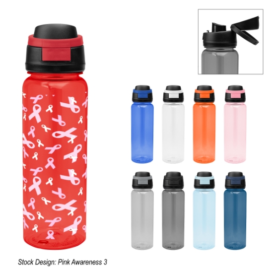 Picture of 32 Oz. Full Color Pop Sip Rpet Bottle