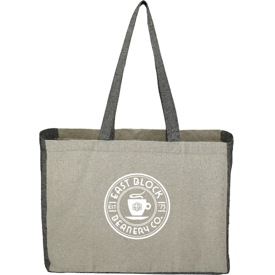 Picture of Recycled Cotton Contrast Side Shopper Tote
