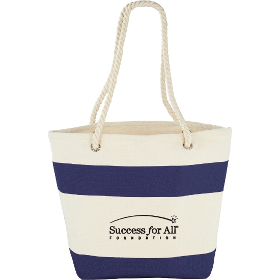 Picture of Capri Stripes 12oz Cotton Canvas Shopper Tote