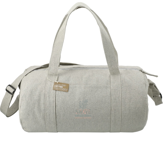 Picture of Repose 10oz Recycled Cotton Barrel Duffle Bag