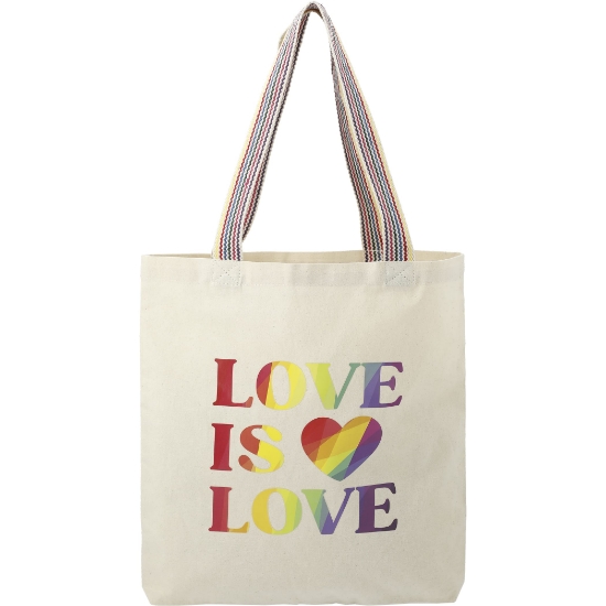 Picture of Rainbow Recycled 6oz Cotton Convention Tote