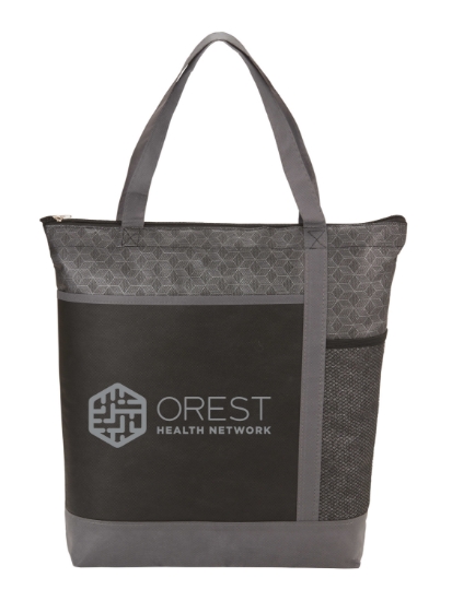 Picture of Chrome Non-Woven Zipper Convention Tote