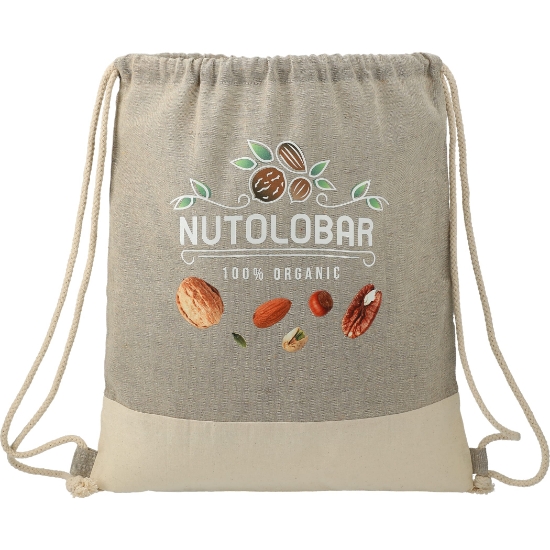 Picture of Split Recycled Cotton Drawstring Bag