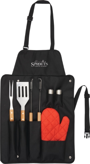 Picture of BBQ Now Apron and 7 piece BBQ Set
