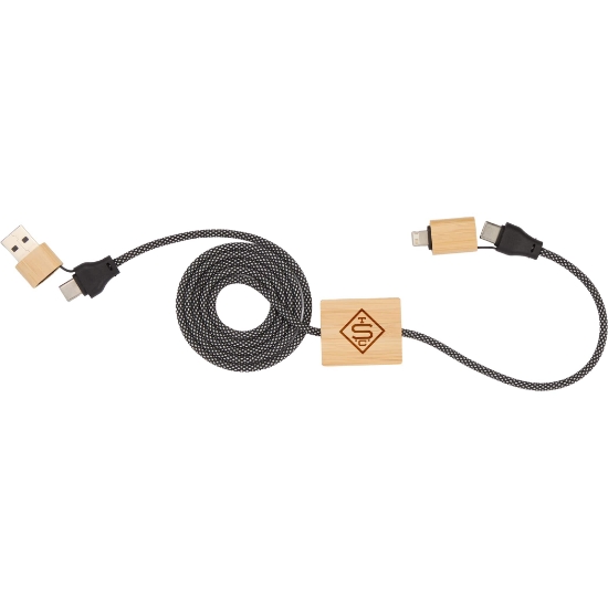 Picture of FSC® 100% Bamboo 5-in-1 100W Laptop Charging Cable