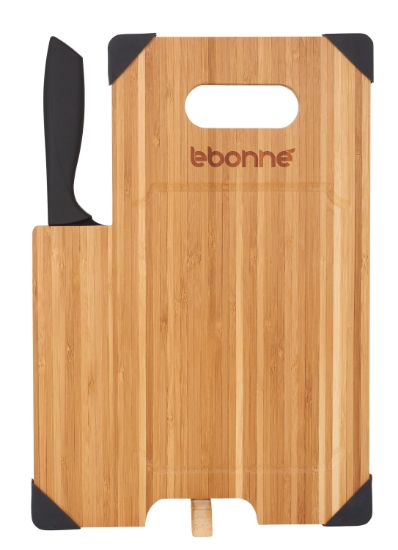 Picture of Bamboo Cutting Board with Knife
