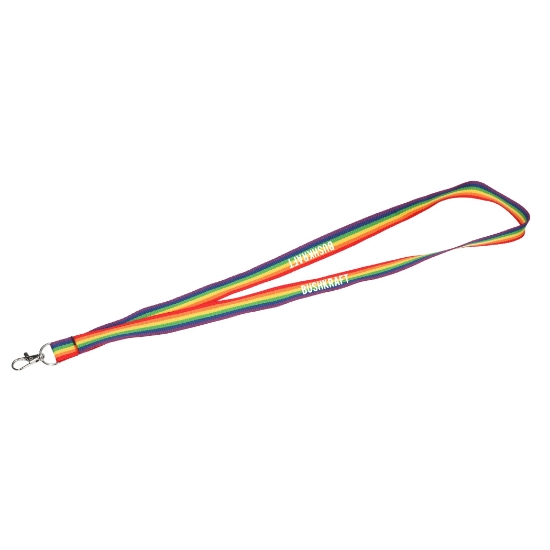 Picture of Recycled Polyester Rainbow Lanyard