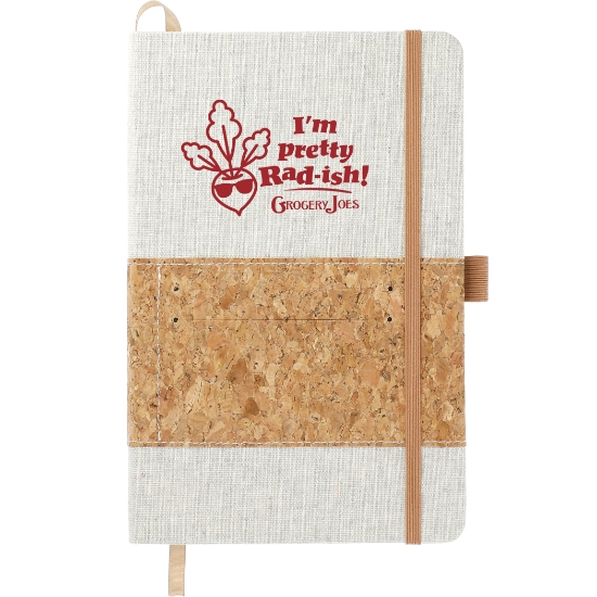 Picture of 5.5'' x 8.5'' FSC® Mix Recycled Cotton Cork Notebook