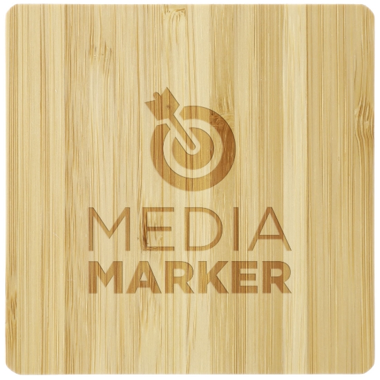 Picture of FSC® 100% Bamboo Wireless Charging Pad with Dual Outputs