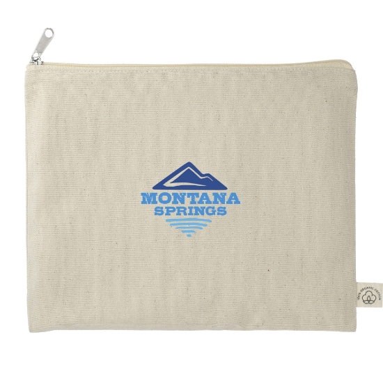 Picture of Organic 8oz Cotton Flat Travel Pouch