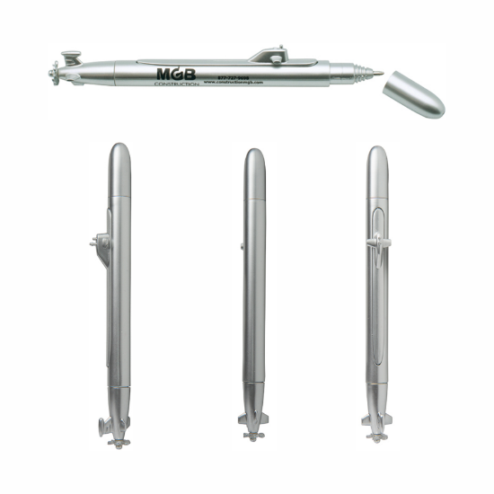 Silver Submarine Ballpoint Pens