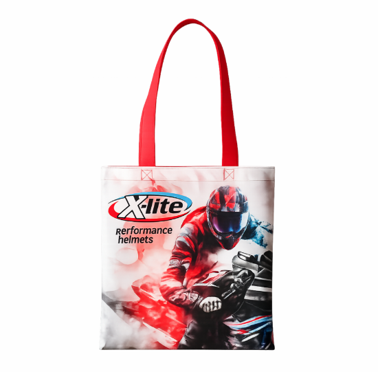 Sublimated Non-Woven Value Tote Bags Red 