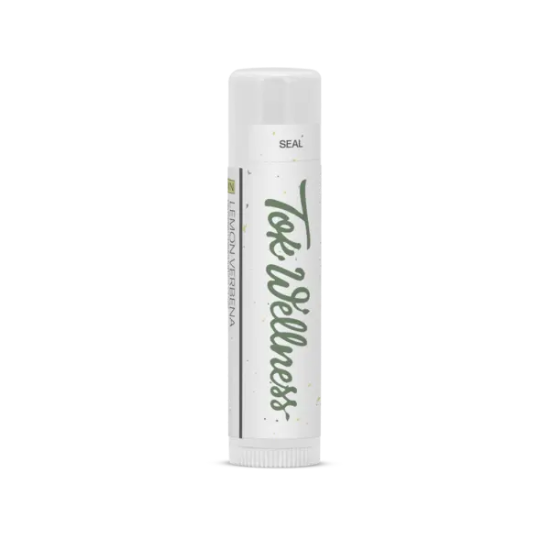 Lemon Verbena Natural Lip Balm in White Tube