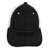 VHDW26261 Mid-Profile Accent Mesh Snapback Cap Black/White