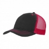 VHDW007 Color Accent Mesh Snapback Cap Black/Red