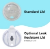 Standard and Optional Leak-Resistant Lids