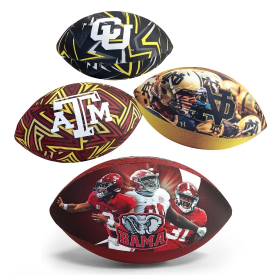 6"Fabric Covered Foam Footballs - Full Color