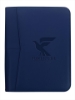 Arrow Zippered Padfolio - Navy Blue - Imprinted