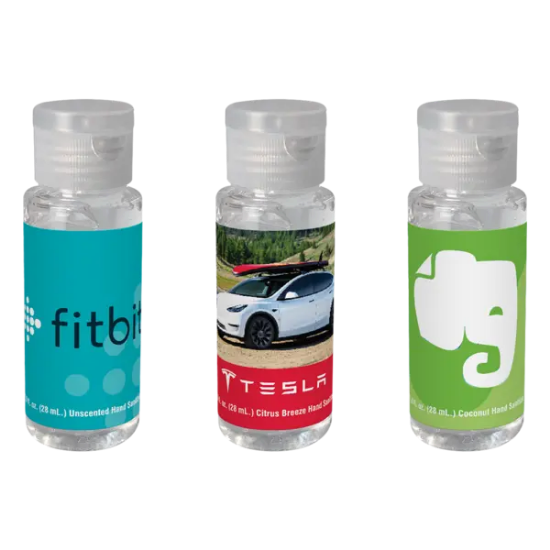 Picture of 2 oz. Clear Sanitizer in Cylinder Bottle w/Clear Flip Top