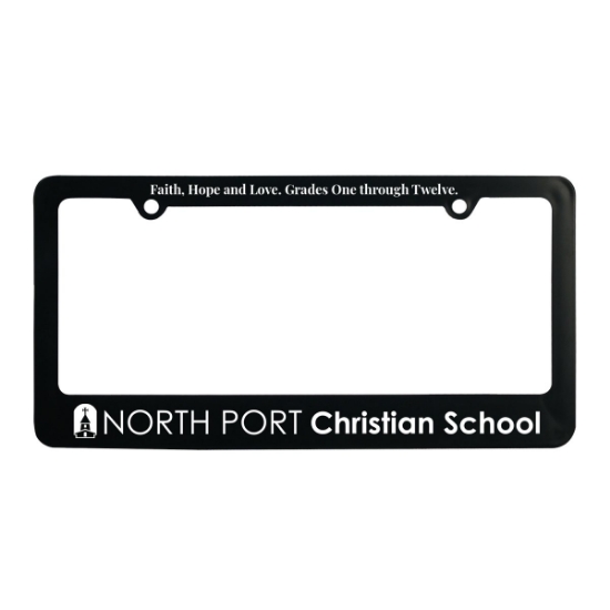 Garyline® Classic License Plate Frame with 2 Holes - Black