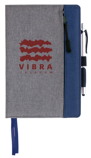 Good Value™ Front Zip Pocket Journal - Navy