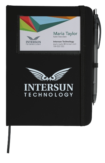 Good Value™ Value Card Pocket Notebook with Element Slim Pen - Black