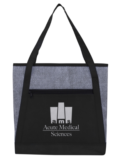 Good Value™ Heathered RPET Non-Woven Tote - Black