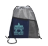 Good Value™ Heathered RPET Non-Woven Drawstring Backpack - Navy