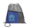 Good Value™ Heathered RPET Non-Woven Drawstring Backpack - Royal