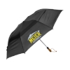 Shed Rain™ Windjammer® 58" Vented Wooden-Handled Auto-Open Jumbo Compact Umbrella - Black