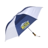 Shed Rain™ Windjammer® 58" Vented Wooden-Handled Auto-Open Jumbo Compact Umbrella - White