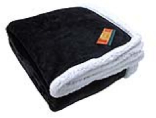Oversize Sherpa Blanket - Black