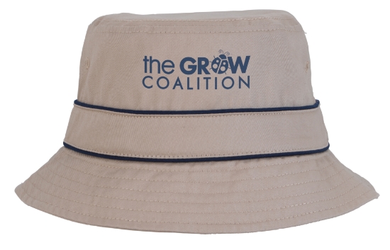 Cotton Bucket Hat with Trim - Khaki