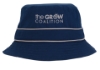 Cotton Bucket Hat with Trim - Navy
