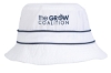 Cotton Bucket Hat with Trim - White