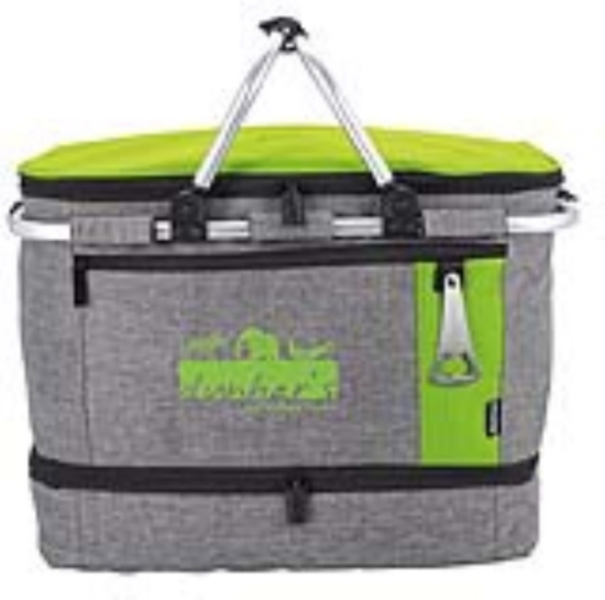 Koozie® Collapsible Jumbo Picnic Basket - Lime