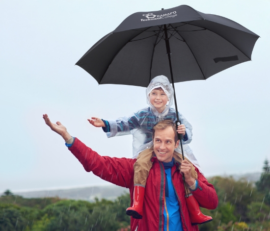 Shed Rain™ The Duo 54" RPET Auto-Open Umbrella - Lifestyle