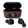 SCX Innovative Design™ Walnut Wood Wireless Earbuds and Charging Case - Styled