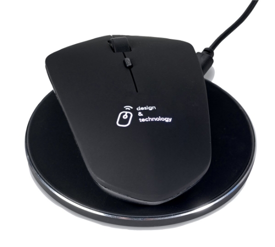 SCX Innovative Design™ Wireless Charging Mouse & Wireless Charger - Eng