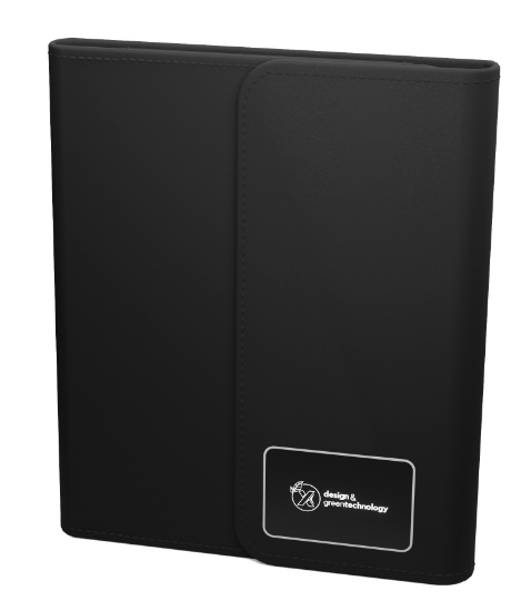SCX Innovative Design™ Wireless Charging Notebook A5 with Power Bank 4000 mAh - Closed