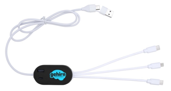 Good Value™ DualLink Charging Cable 2A with USB Hub - Black